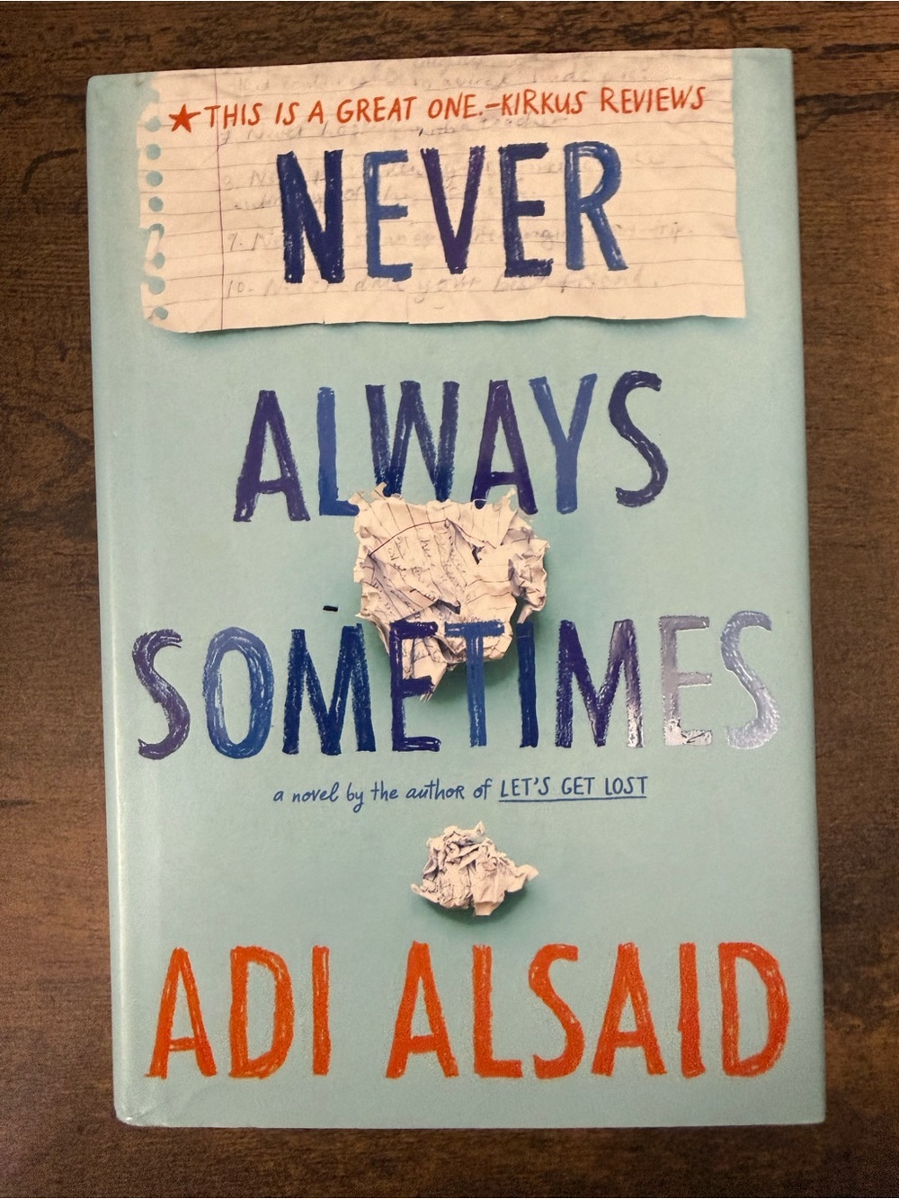 💚4/$20 Never Always Sometimes by Adi Alsaid - Hardcover Novel
